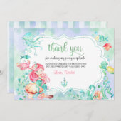 海中の人魚のサンキューカード サンキューカード (正面/裏面)