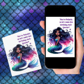 海中の人魚の写真の誕生日グリーティングカード カード