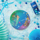 海中の人魚 ペーパープレート (パーティー)