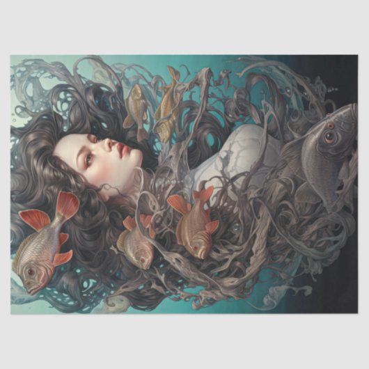 海中の人魚 薄葉紙 (正面)