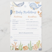 海中の動物の海ベビー予測カード (正面)