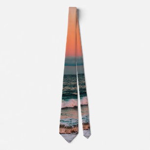 海中の夕日 ネクタイ