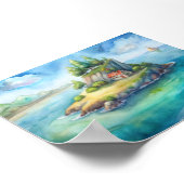 海中の島 ポスター (角)