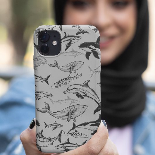 海中の巨人パターン iPhoneケース