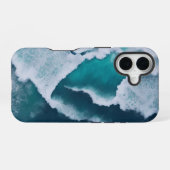 海中の波 iPhone 16ケース (裏面横)