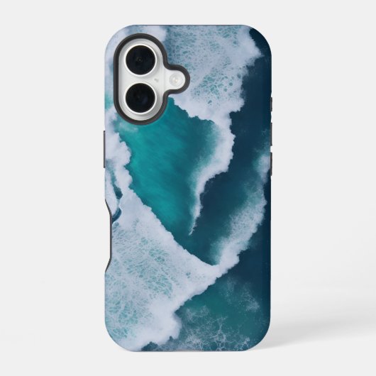 海中の波 iPhone 16ケース (裏面)