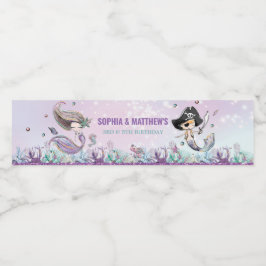 海中の海賊誕生日パーティー ペットボトルラベル