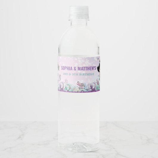海中の海賊誕生日パーティー ペットボトルラベル (正面)