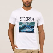 海中の船Storm Navy Blue Tシャツ (正面)