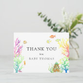 海中の赤ちゃんシャワーありがとう サンキューカード (スタンド正面)