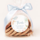 海中の赤ちゃんシャワーありがとう ラウンドシール