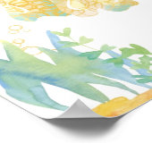 海中の遊び心 クラゲ オーダーメイド ポスター (角)