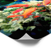 海中サンゴと熱帯魚 ポスター (角)