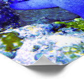 海中サンゴに生息する熱帯性青ヒトデ ポスター (角)