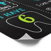 海中ゼリーフィッシュカメの誕生日標識 ポスター (角)