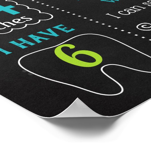 海中ゼリーフィッシュカメの誕生日標識 ポスター (角)