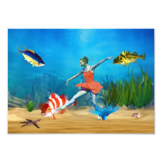 海中バレエ フォトプリント            (正面)