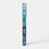 海中バレエ:海に浮かぶ鮮やかクラゲ iPhoneケース (右側面)