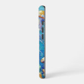 海中バレエ:海に浮かぶ鮮やかクラゲ iPhoneケース (左側面)