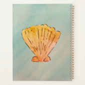 海中ブルー金ゴールド水色ホタテ貝 プランナー手帳 (裏面)