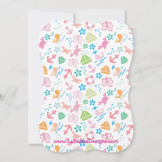 海中ベビー 招待状 (裏面)