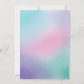 海中人魚の誕生日パーティーの招待状 招待状 (裏面)