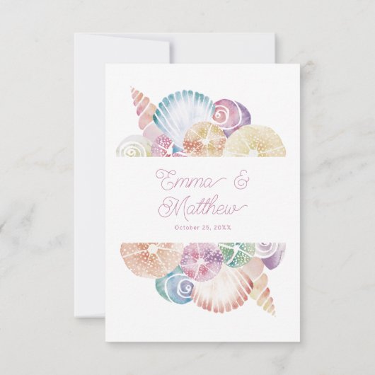 海中写真結婚のサンキューカード (裏面)