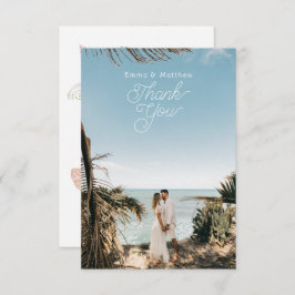 海中写真結婚のサンキューカード