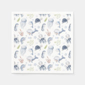 海中動物パーティー スタンダードカクテルナプキン (正面)