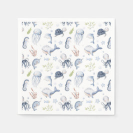 海中動物パーティー スタンダードカクテルナプキン