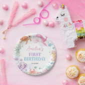 海中可愛い海動物誕生日 ペーパープレート (パーティー)
