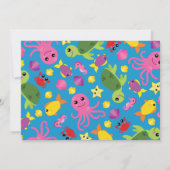 海中海動物誕生日招待状 招待状 (裏面)