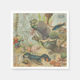 海中海海洋動物パーティー スタンダードカクテルナプキン