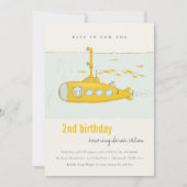 海中潜潜潜航艇イエローエイジ誕生日 招待状 (正面)