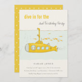 海中潜潜潜航艇イエローエイジ誕生日 招待状 (正面/裏面)