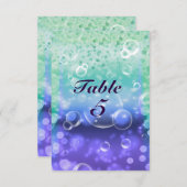 海中熱帯海スパークルパーティーテーブル 招待状 (正面/裏面)