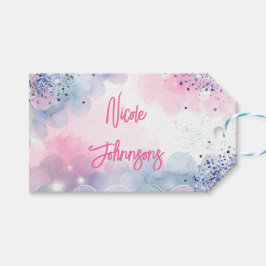 海中魔法人魚の誕生日バッシュ ギフトタグ