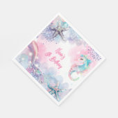 海中魔法人魚の誕生日バッシュ スタンダードランチョンナプキン (角)