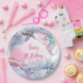 海中魔法人魚の誕生日バッシュ ペーパープレート (パーティー)