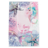 海中魔法人魚の誕生日バッシュ ミディアムペーパーバッグ (裏面)