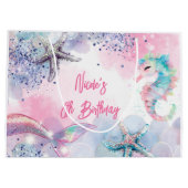 海中魔法人魚の誕生日バッシュ ラージペーパーバッグ (裏面)