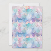 海中魔法人魚の誕生日バッシュ 招待状 (裏面)