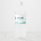 海中,海動物パーティーテーマ ペットボトルラベル (正面)