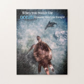 海亀とアシカが水中に ジグソーパズル (縦)