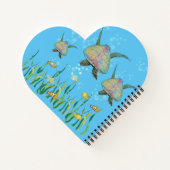 海亀のカラフルなオリジナルイラスト ノート (裏面)