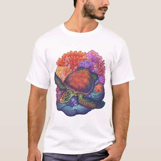 海亀のサンゴ礁 Tシャツ (正面)