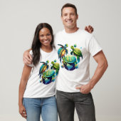 海亀の惑星 世界環境 地球の日 Tシャツ (ユニセックス)