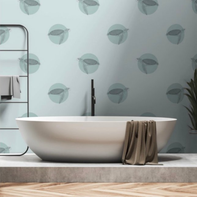 海亀の模様（青と緑） 壁紙 (クリエイターアップロード済み)