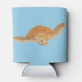 海亀の水の下 – 透明。 缶クーラー (裏面)