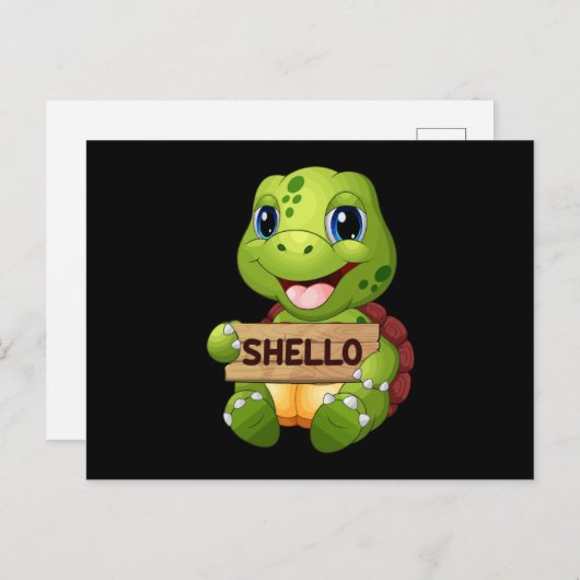 海亀の海洋生物 海亀 動物 ギフトアイデア ポストカード (正面/裏面)